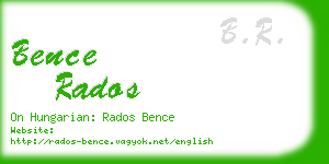 bence rados business card